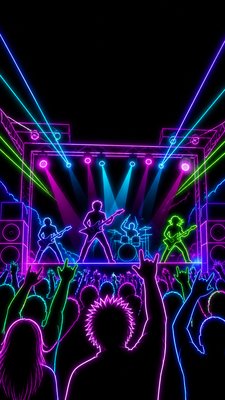Neon Outline Style flyer example