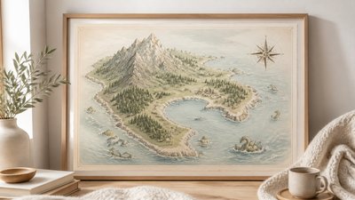 Scandinavian Interior Design fantasy map example