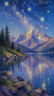 Impressionism Art Style phone wallpaper example