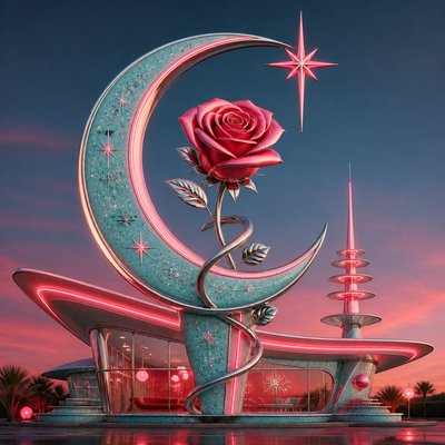 Googie Architecture tattoo design example