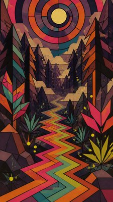 Retro Geometric Art book cover example