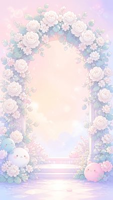 Kawaii Pastel Anime Art Style wedding invitation example