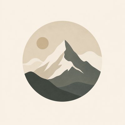Minimalist Nature Art logo concept example