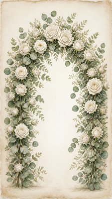 Traditional Botanical Still Life Art Style wedding invitation example