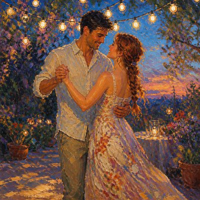 Impressionism Art Style couple portrait example
