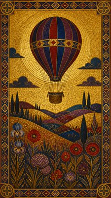 Byzantine Classical Art Style greeting card example