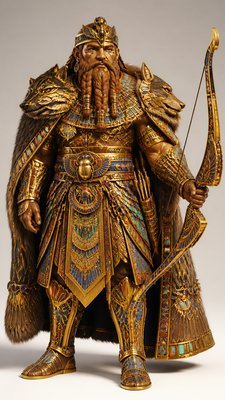 Egyptian Revival Jewelry Style tabletop character portrait example