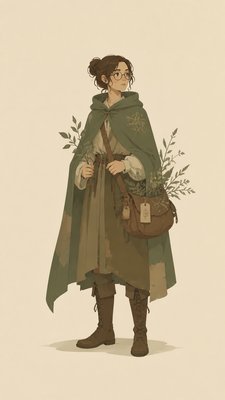 Minimalist Nature Art character design example