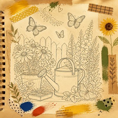 Art Hoe Aesthetic coloring page example