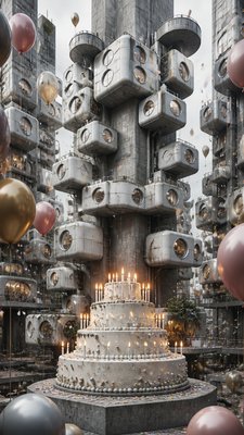 Metabolist Architecture birthday card example