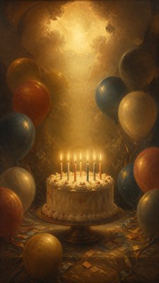 Renaissance Religious Art birthday card example