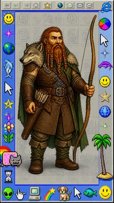 Webcore Aesthetic tabletop character portrait example