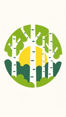 Flat Icon Design wall art print example