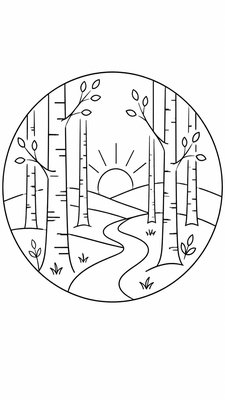 Line Art Icon Design wall art print example