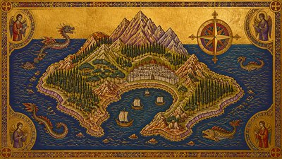 Byzantine Religious Art fantasy map example