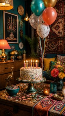 Eclectic Interior Design birthday card example