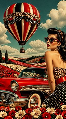 Rockabilly Aesthetic greeting card example