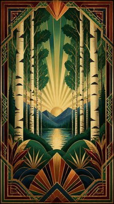 Art Deco Poster Design wall art print example