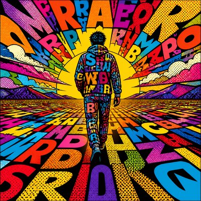 Typography Pop Art Style album cover example