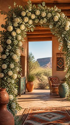 Southwestern Interior Design wedding invitation example