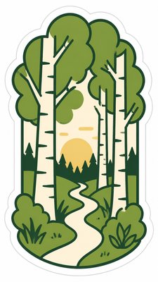 Minimalist Sticker Design wall art print example