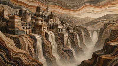 Nerikomi Ceramic Art Style concept art example