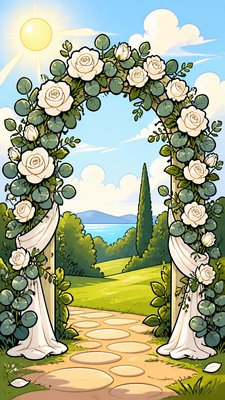 Cartoon Comic Art wedding invitation example