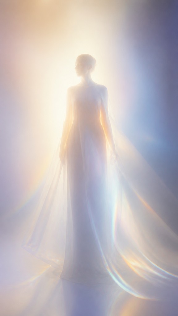 full-length portrait of an elegant figure — Light and Space Art Style