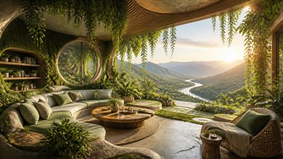 Biophilic Interior Design desktop wallpaper example