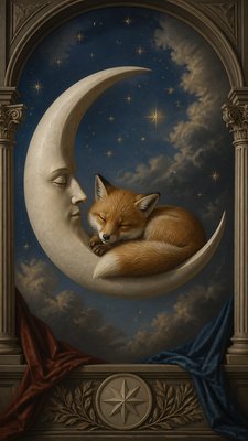 Neoclassical Art Style baby announcement example