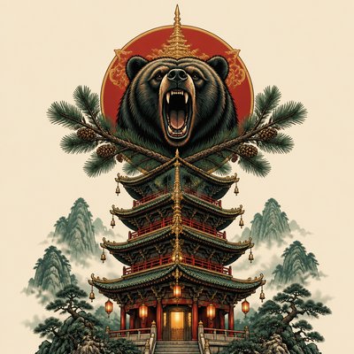 Pagoda Architecture Style t-shirt design example