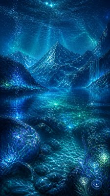 Underwater Fantasy Art phone wallpaper example