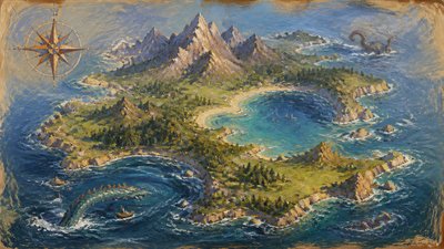 Plein Air Landscape Art Style fantasy map example