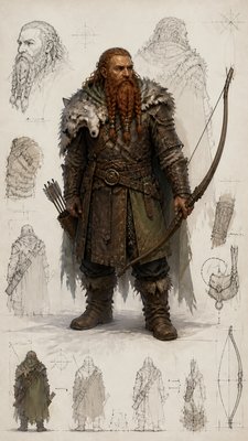 Participatory Contemporary Art Style tabletop character portrait example