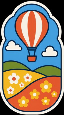 Minimalist Sticker Design greeting card example