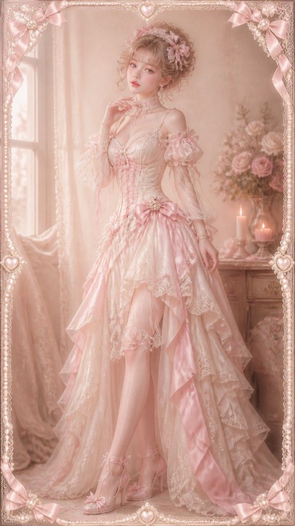 full-length portrait of an elegant figure — Coquette Aesthetic