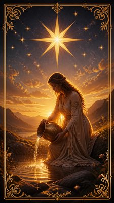 Golden Hour Landscape Photography Style tarot card example
