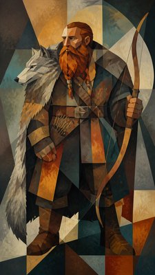Abstract Still Life Art Style tabletop character portrait example