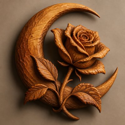 Wood Carving Sculpture Art Style tattoo design example