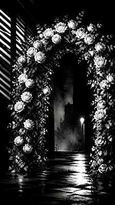 Noir Comic Art wedding invitation example