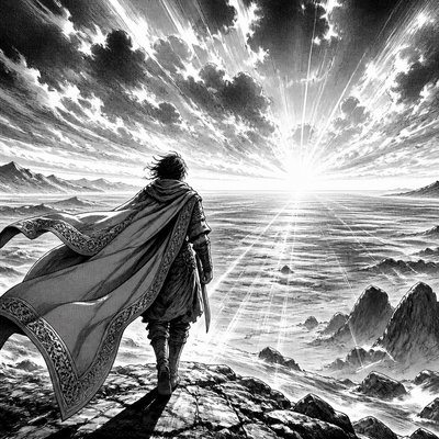 Fantasy Adventure Manga Art Style album cover example