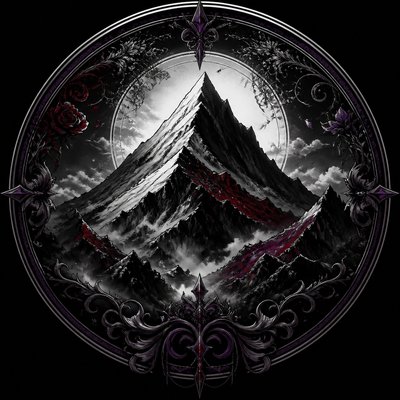 Dark Gothic Anime Art Style logo concept example