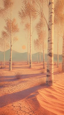 Desertwave Aesthetic wall art print example