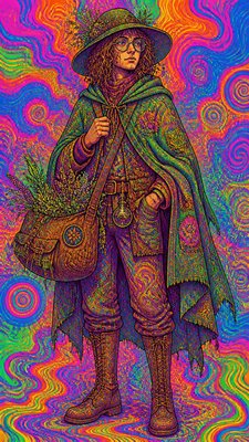 Psychedelic Art Style character design example