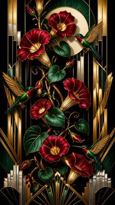 Art Deco Style phone case design example