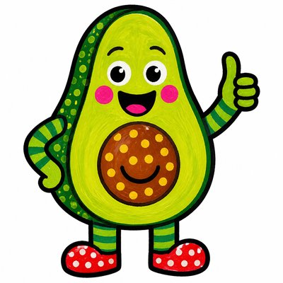 Naive Art Style sticker example