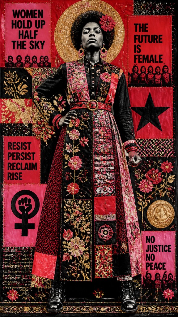 full-length portrait of an elegant figure — Feminist Art Style