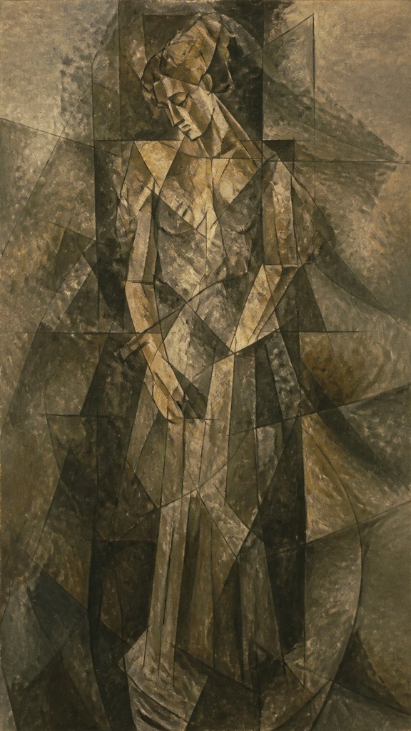 full-length portrait of an elegant figure — Analytical Cubism Art Style