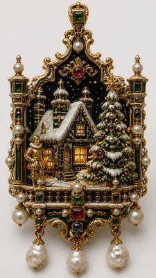 Renaissance Jewelry Design Christmas card example