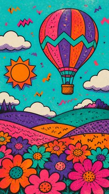 90s Retro Aesthetic greeting card example